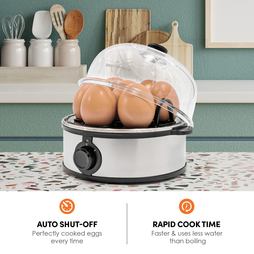 7-Egg Easy Egg Cooker (Stainless Steel)