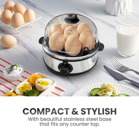 7-Egg Easy Egg Cooker (Stainless Steel)