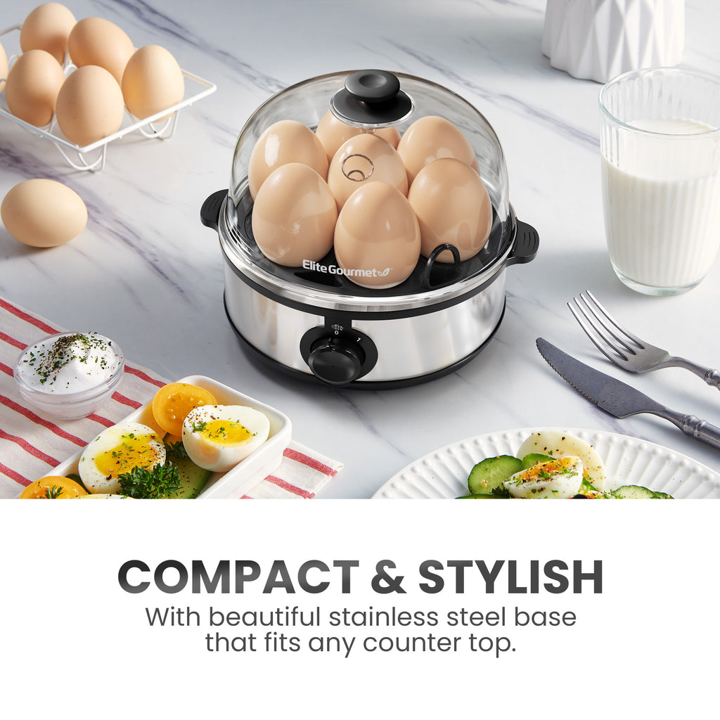 7-Egg Easy Egg Cooker (Stainless Steel)