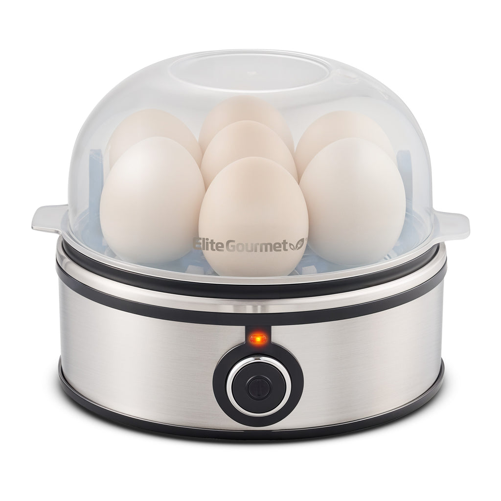7-Egg Automatic Easy Egg Cooker, Steamer, Poacher (Stainless Steel)