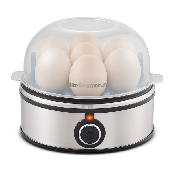 7-Egg Automatic Easy Egg Cooker, Steamer, Poacher (Stainless Steel)