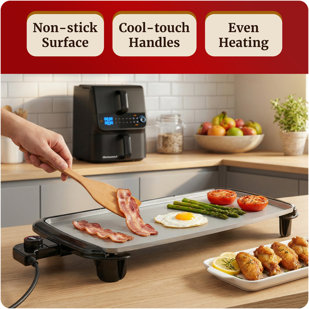 10" x 20" Electric Griddle with Ceralast™ Ceramic Non-Stick
