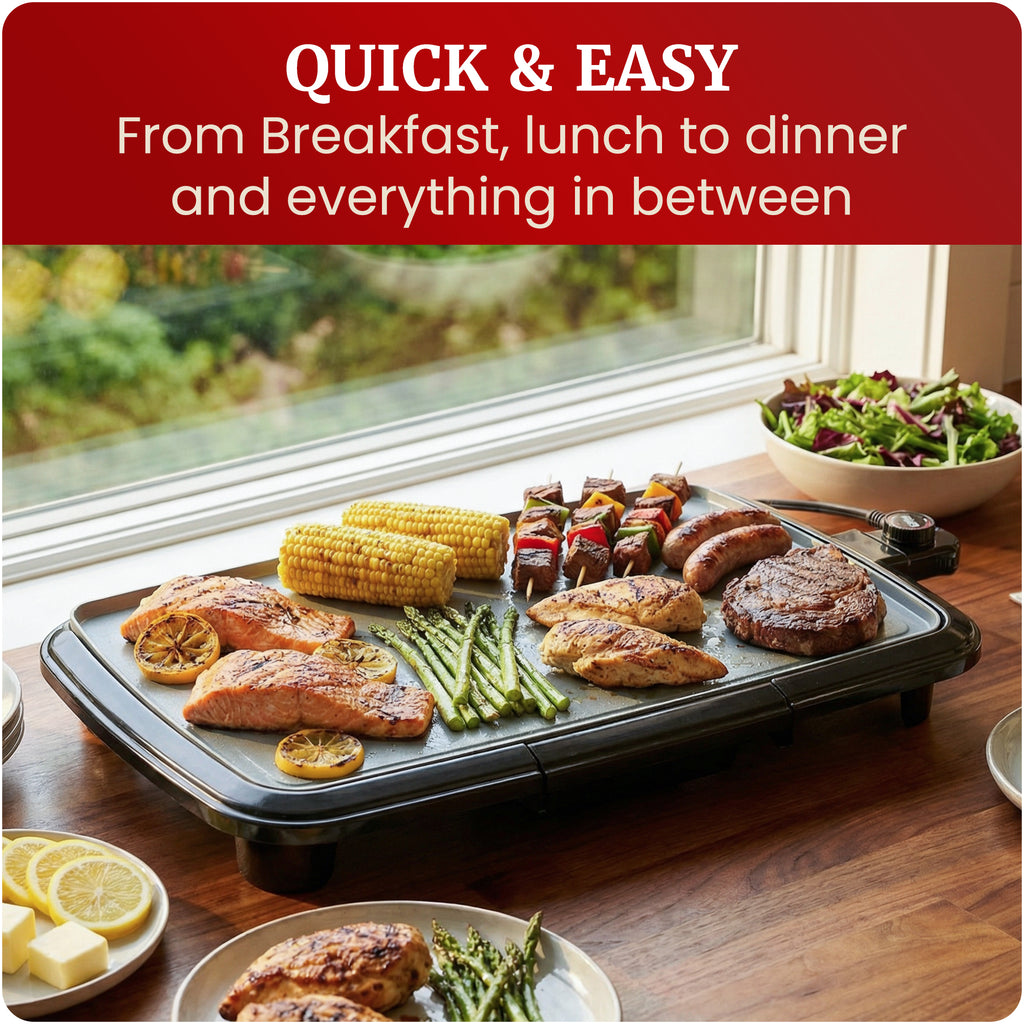 10" x 20" Electric Griddle with Ceralast™ Ceramic Non-Stick
