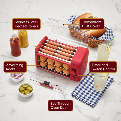 8 Hot Dog Roller & Toaster Oven