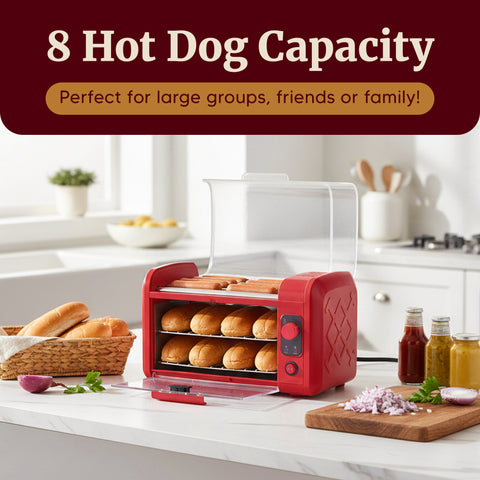8 Hot Dog Roller & Toaster Oven