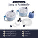 1 Pint Cordless Ice Cream Maker with 2 Freezer Bowls