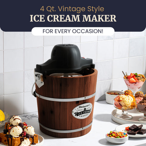 4 Qt. Electric Motorized Bucket Ice Cream Maker
