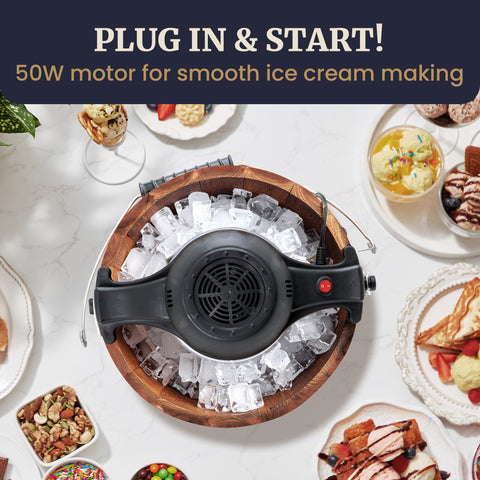 4 Qt. Electric Motorized Bucket Ice Cream Maker