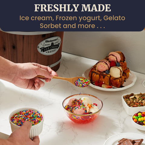6 Qt. Electric Motorized Bucket Ice Cream Maker