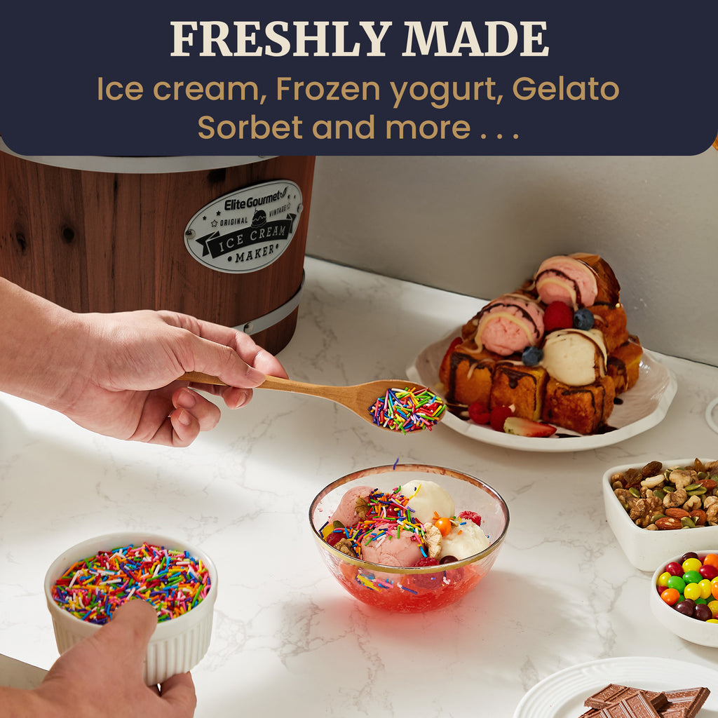 6 Qt. Electric Motorized Bucket Ice Cream Maker