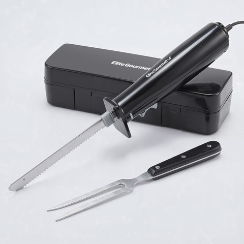 Electric Knife with Dual Serrated Blades