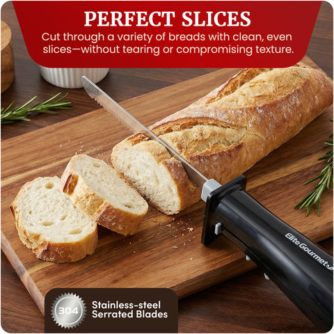 Electric Knife with Dual Serrated Blades