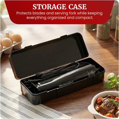 Electric Knife with Dual Serrated Blades