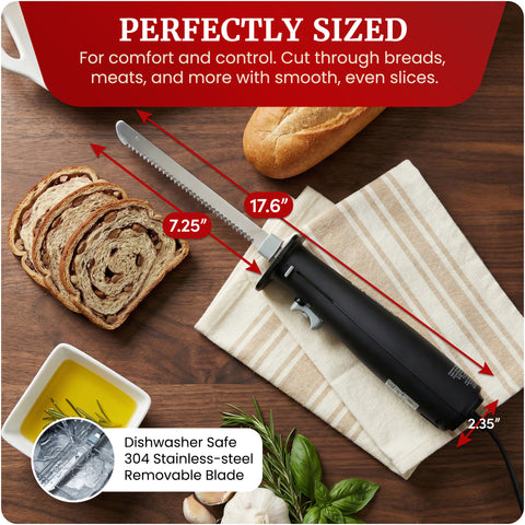 Electric Knife with Dual Serrated Blades