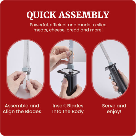 Electric Knife with Dual Serrated Blades