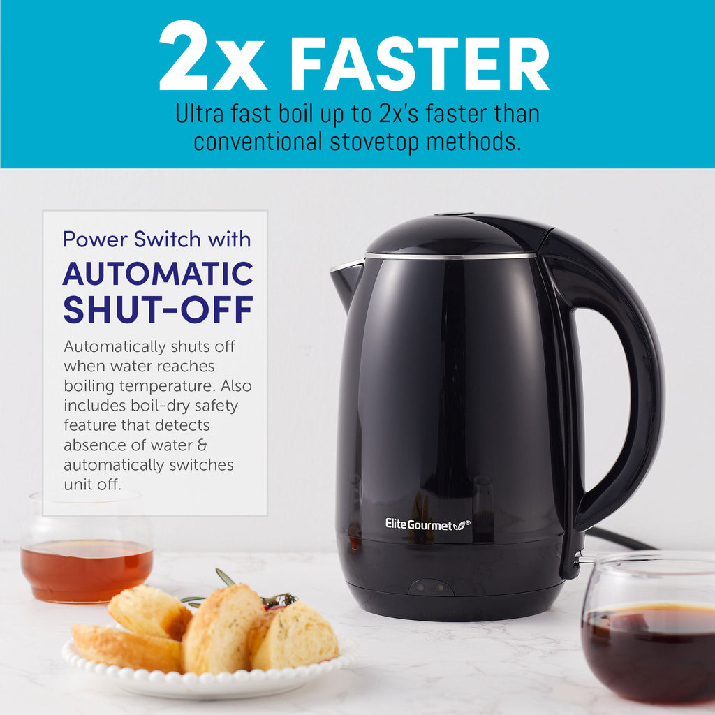1.8L Quick Boiling Stainless Steel Electric Kettle With Wireless