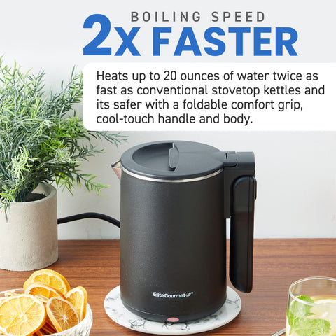 20oz. Dual Voltage 120-230V Travel Kettle