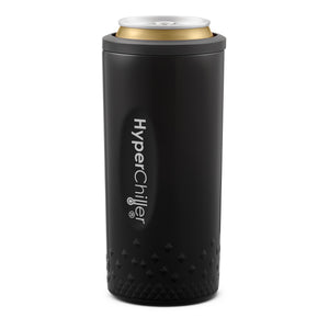 HyperChiller Dual Wall Vacuum Insulated, Slim Can Cooler (Black)