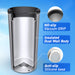 HyperChiller Dual Wall Vacuum Insulated, Slim Can Cooler (Stainless Steel)