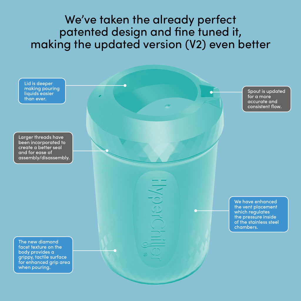 Hyperchiller Instant Coffee/Beverage Cooler, Aqua Sky