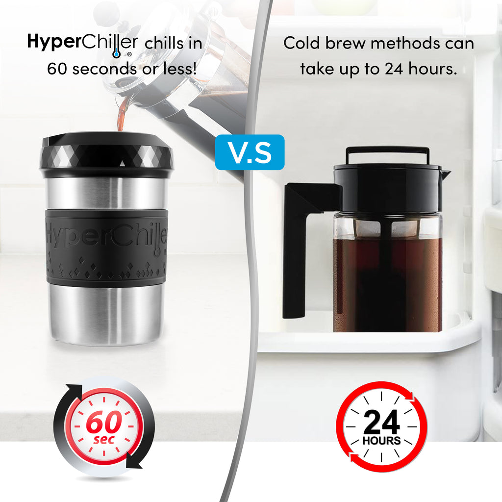 Hyperchiller Instant Coffee/Beverage Cooler, Stainless Steel