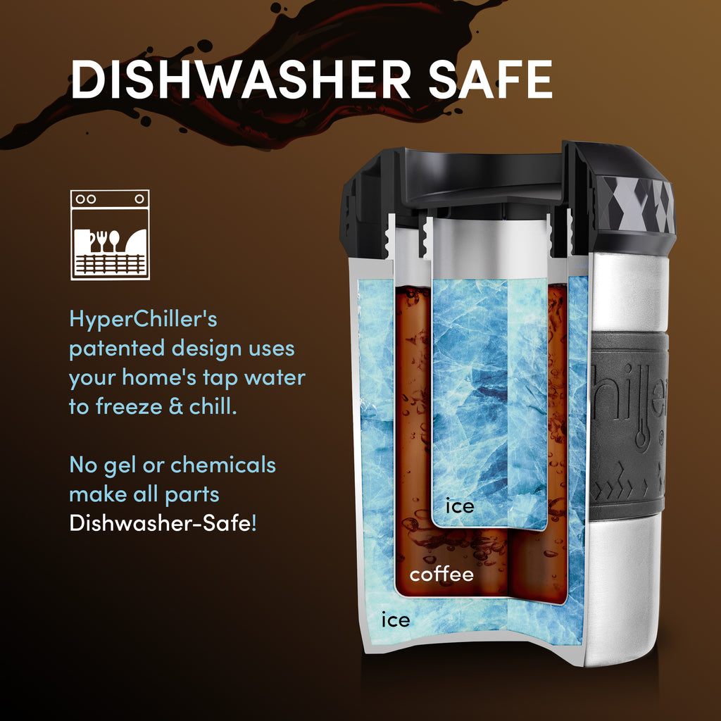 Hyperchiller Instant Coffee/Beverage Cooler, Stainless Steel