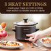 1.5Qt. Electric Slow Cooker with Glass Lid (Black)