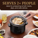 1.5Qt. Electric Slow Cooker with Glass Lid (Black)