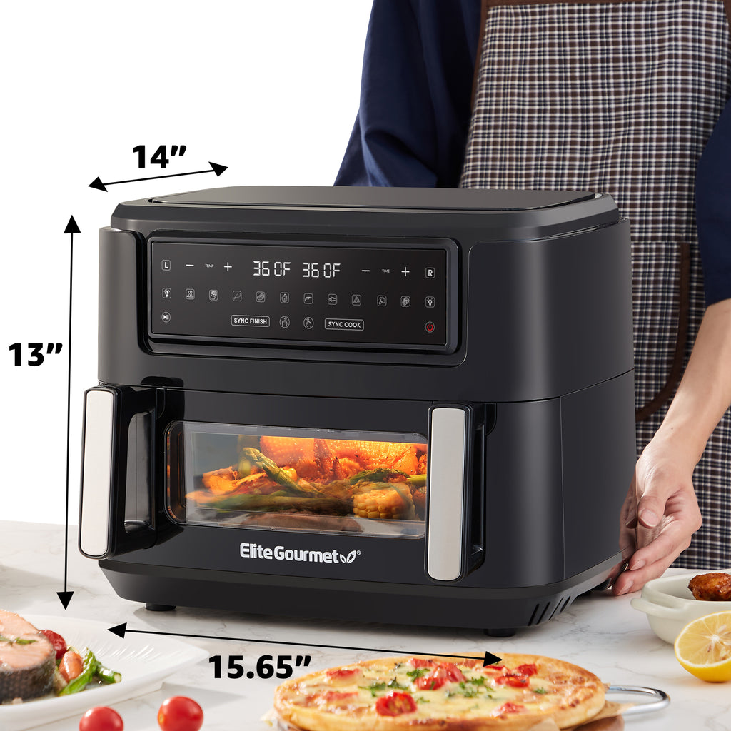 11Qt. Dual Zone Air Fryer Oven with 2 Independent Cook Zones