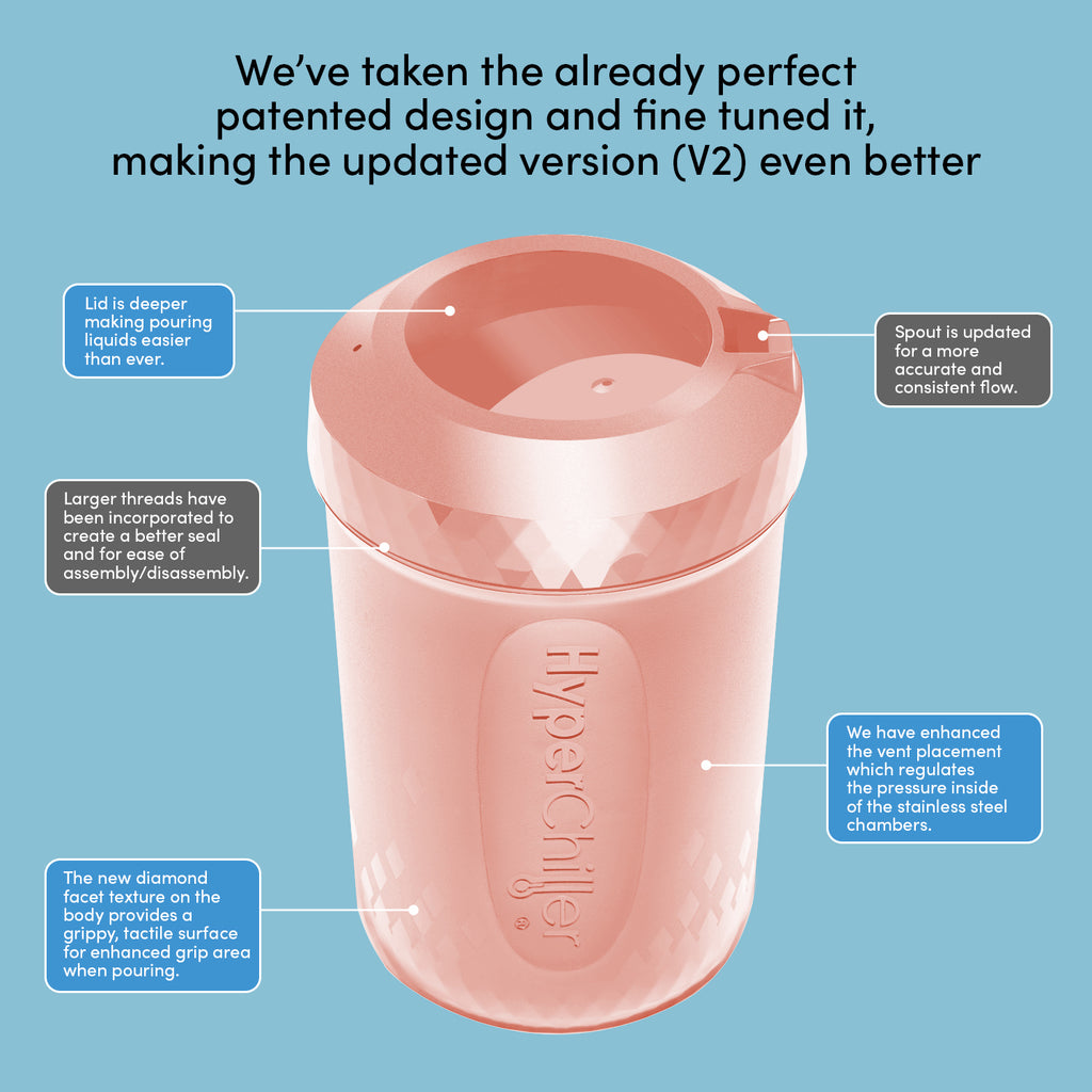 Hyperchiller Instant Coffee/Beverage Cooler, Rose Gold