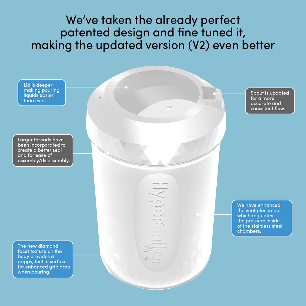 Hyperchiller Instant Coffee/Beverage Cooler, White