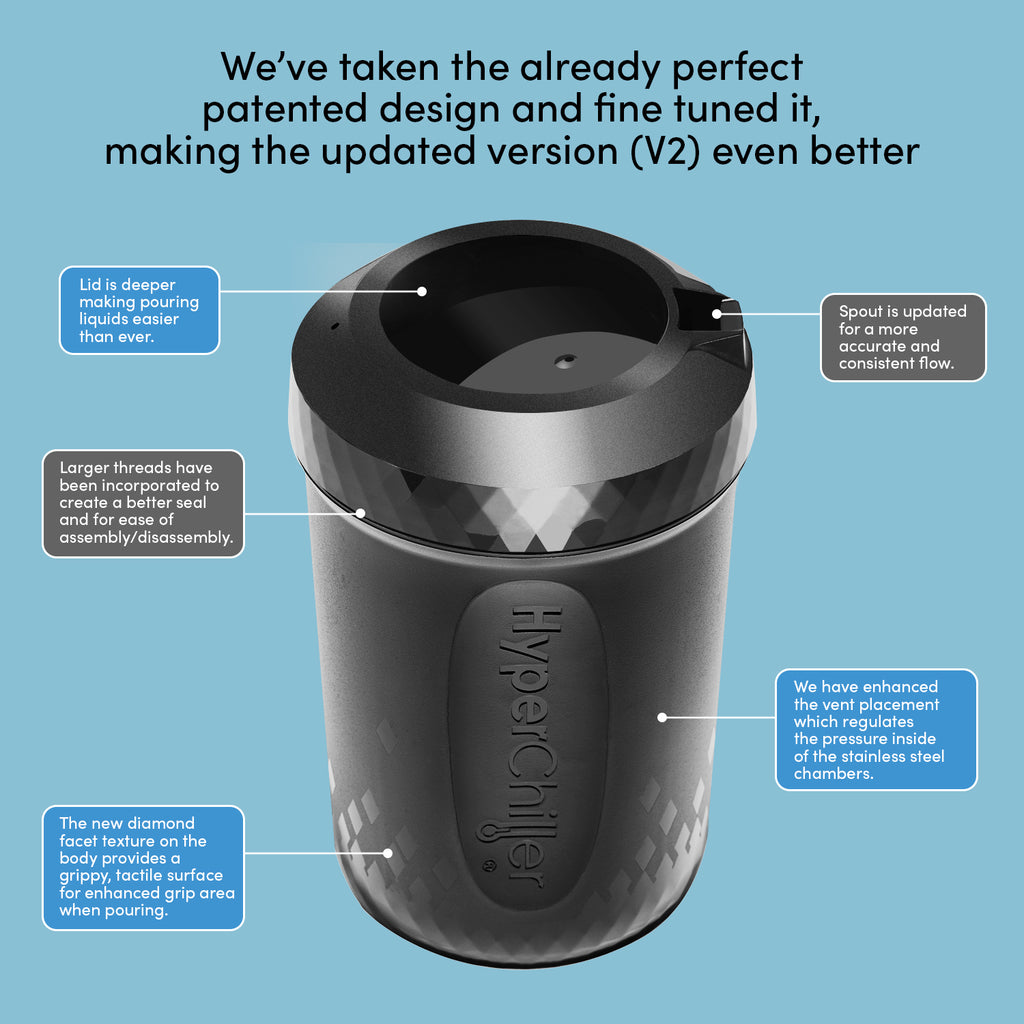 Hyperchiller Instant Coffee/Beverage Cooler, Black