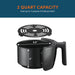 2 Quart capacity cook up to 1.5 pounds of food per batch. Frying basket sized 6.5" width x 4" height.