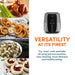 VERSATILITY AT ITS FINEST Fry, roast, cook and bake all using just one machine. Less cleaning, more delicious and healthy eating.