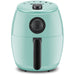 2.1 Qt. personal air fryer with adjustable temperature & timer. In mint color.