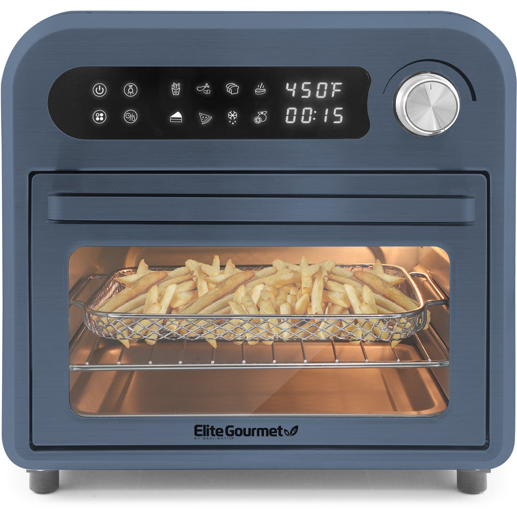 10L Programmable Air Fryer Convection Countertop Oven (Blue Gray)