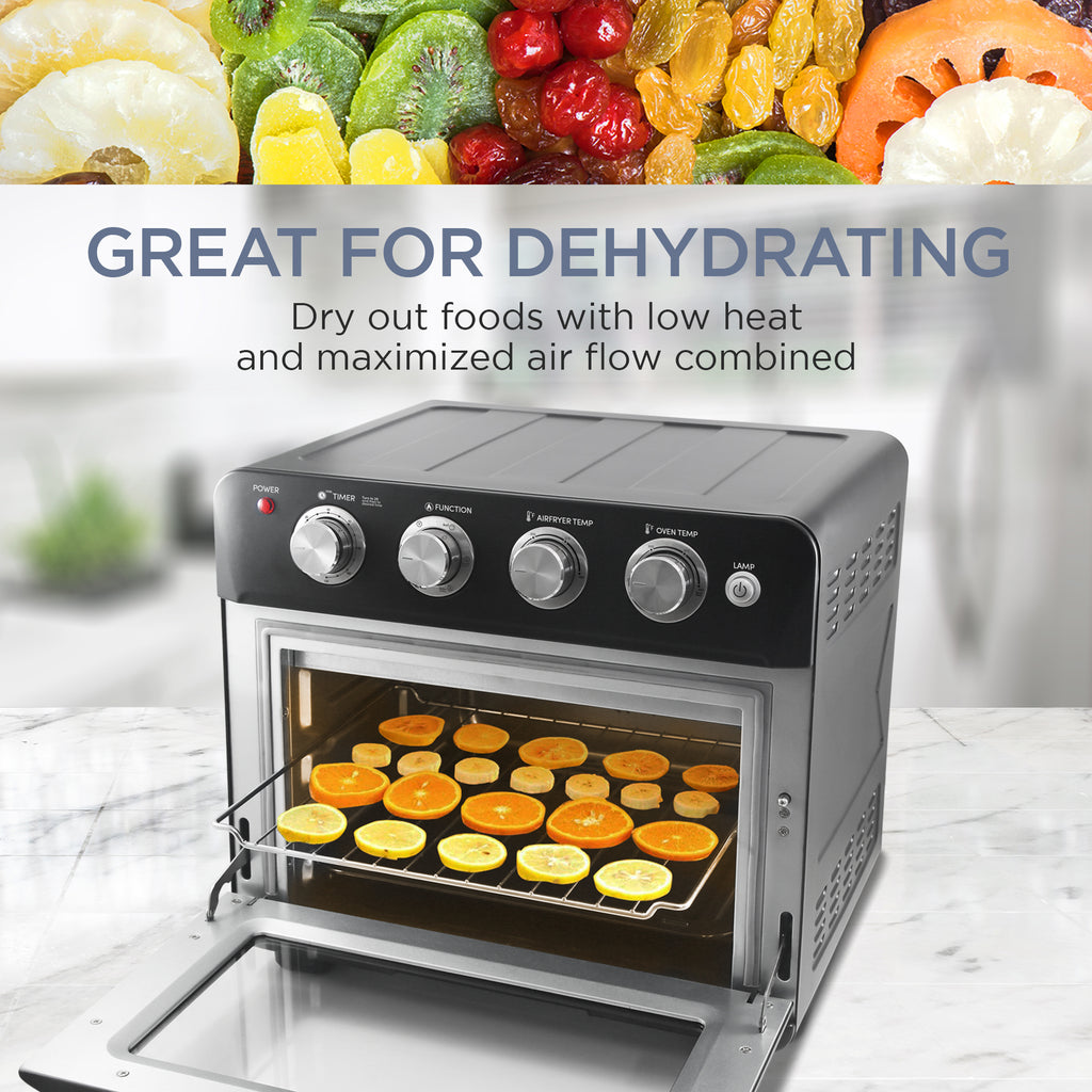 GREAT FOR DEHYDRATING. Dry out foods with low heat and maximized air flow combined.