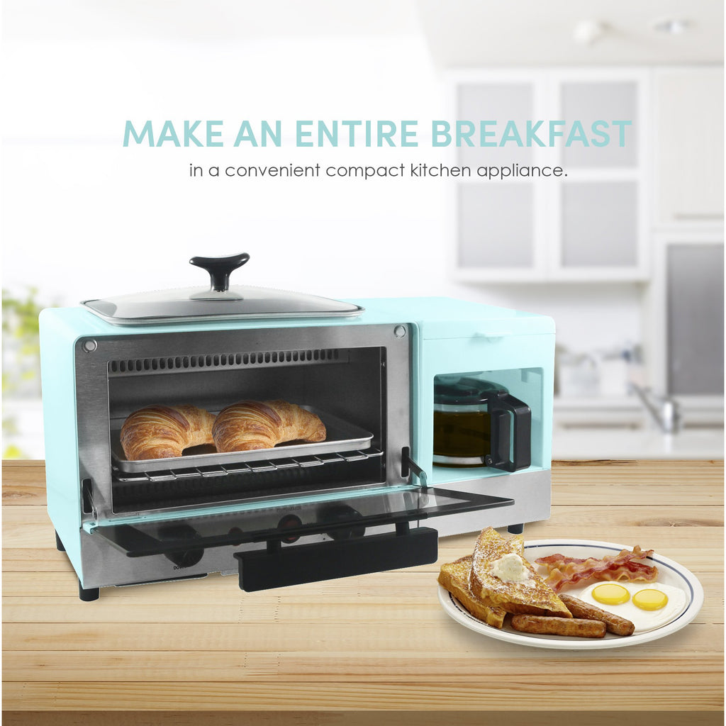 3 in 1 Breakfast Station Electric Retro Toaster Breakfast Machine