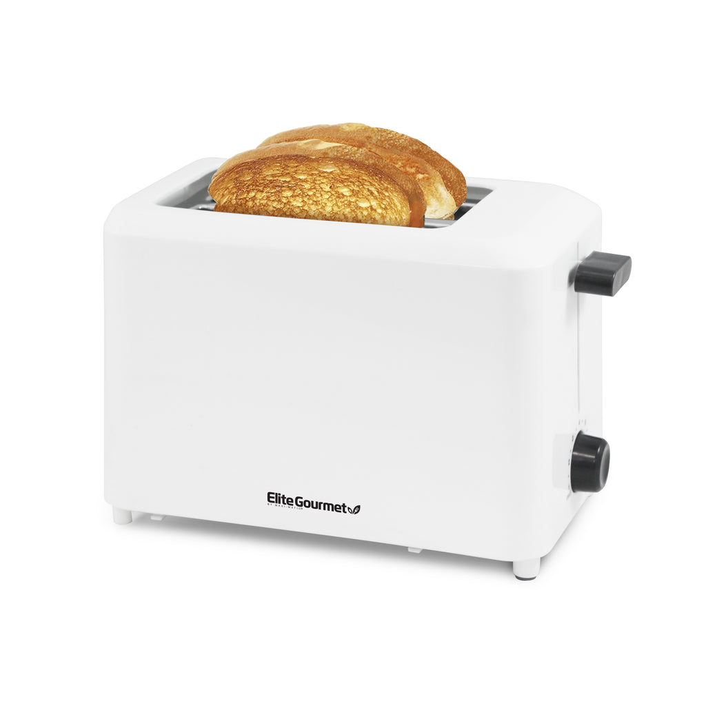 White 2-Slice Toaster 700W - Cool Touch, Variable Browning, Defrost Function, 7 Settings & 2-Year Warranty