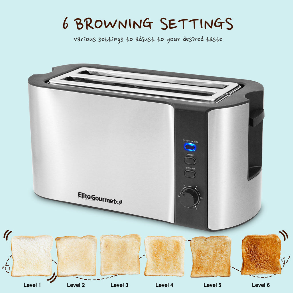 6 BROWNING SETTINGS various settings to adjust to your desired taste. Different types of bread shapes