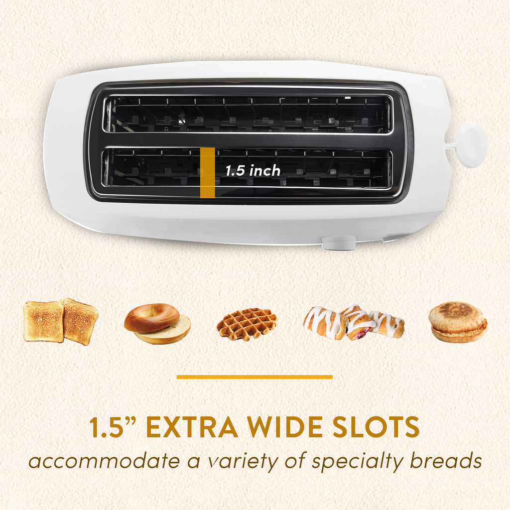 Elite Gourmet ECT118B Cool Touch Single Slice Toaster, 6 Toasting Levels &  Wide