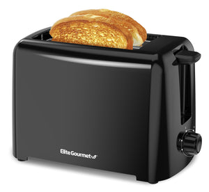 2 Slice Cool Touch Toaster with 6 Temperature Settings & Extra Wide 1.25" (Black)