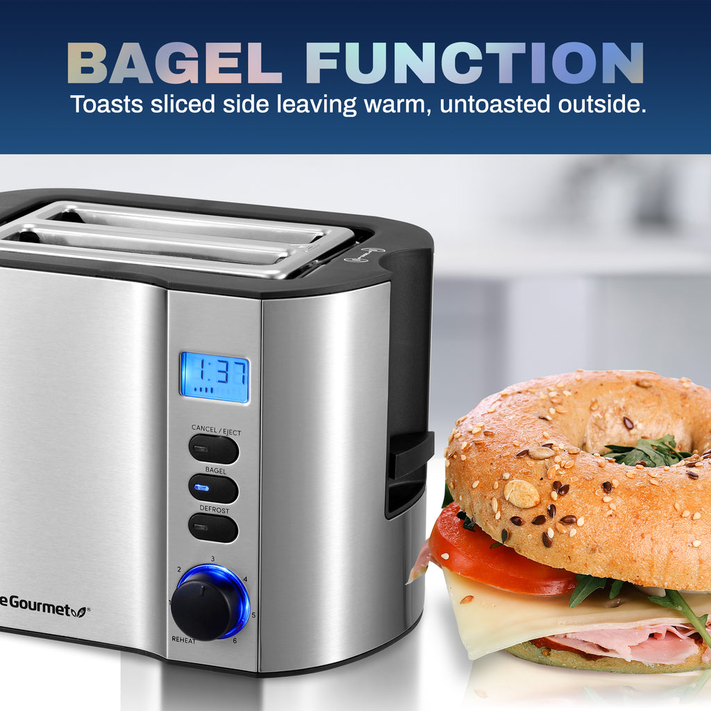 Senya Smart Toaster Tostapane Inox 2 Fessure Larghe 38mm - Comandi Tattili E 7 Livelli Di Doratura