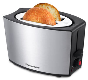 2-Slice Stainless Steel Toaster with Wide Slots