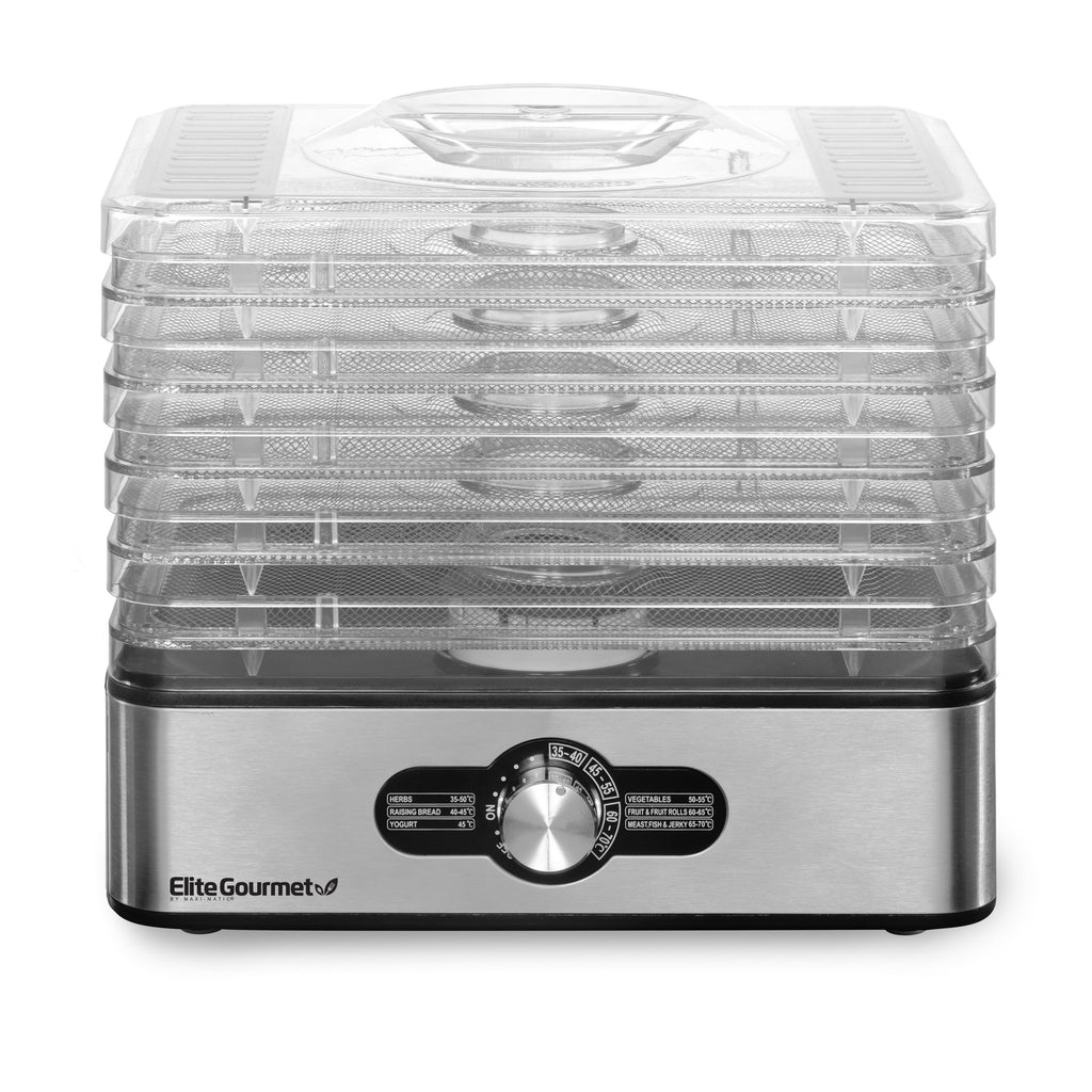 5-Stainless Embedded Tray Dehydrator – Shop Elite Gourmet - Small Kitchen Appliances