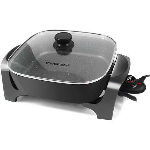 12" / 7.5Qt Nonstick Electric Skillet with Glass Lid