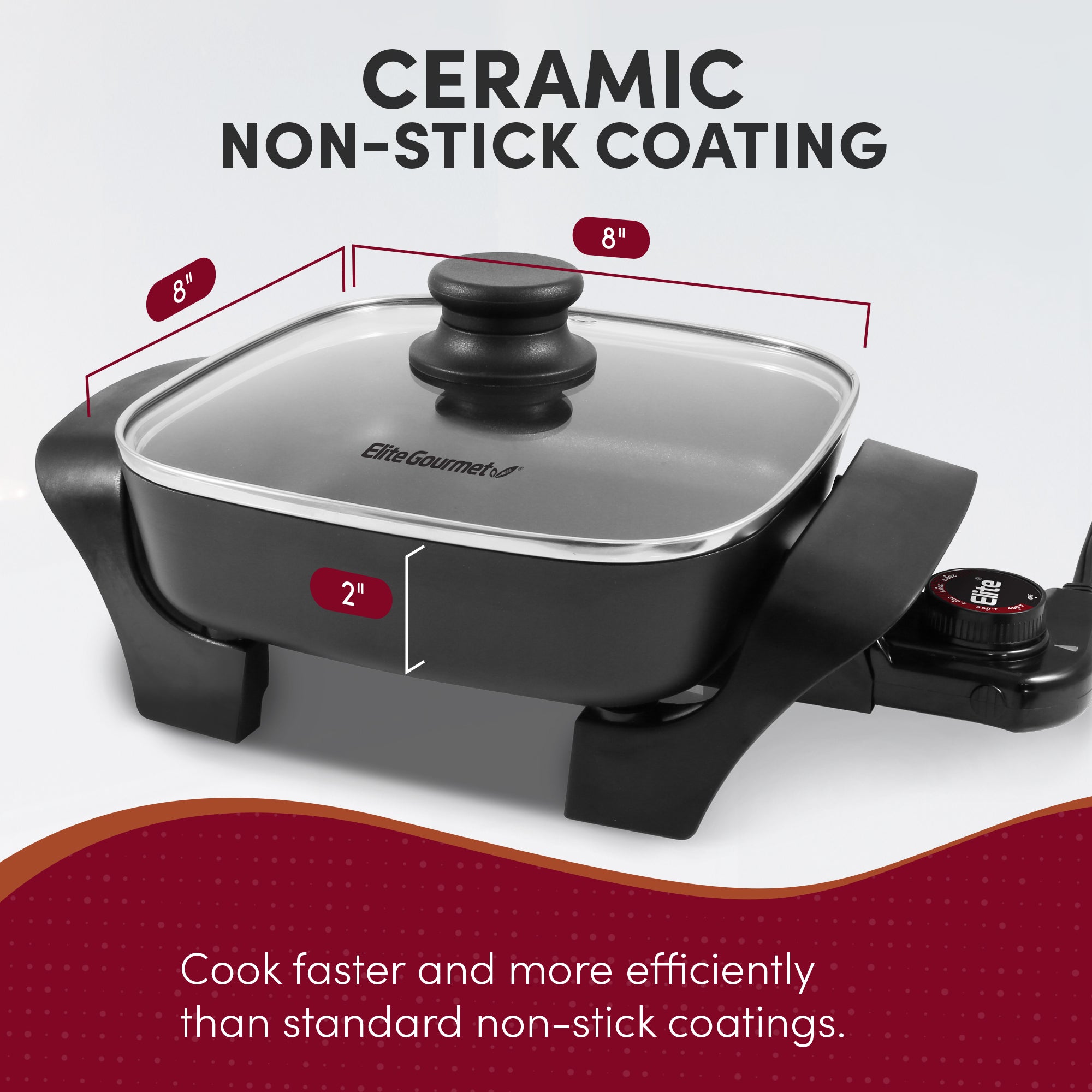 キッチン家電 LIQUID CORE SKILLET 100V 850W Elite Gourmet 12
