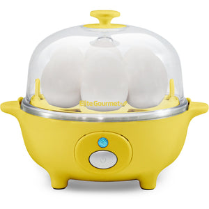 7-Egg Automatic Easy Egg Cooker, Steamer, Poacher (Yellow)