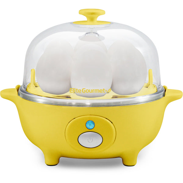 7-Egg Automatic Easy Egg Cooker, Steamer, Poacher (Yellow)