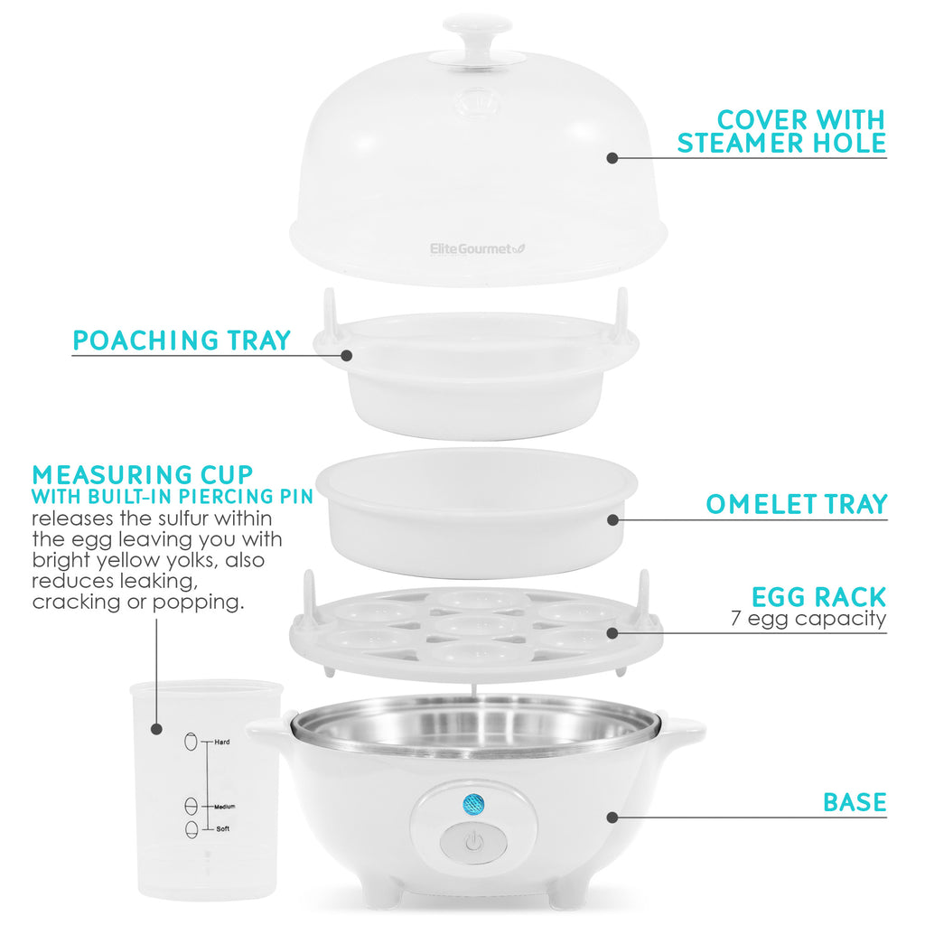 Elite Gourmet egg cooker parts diagram